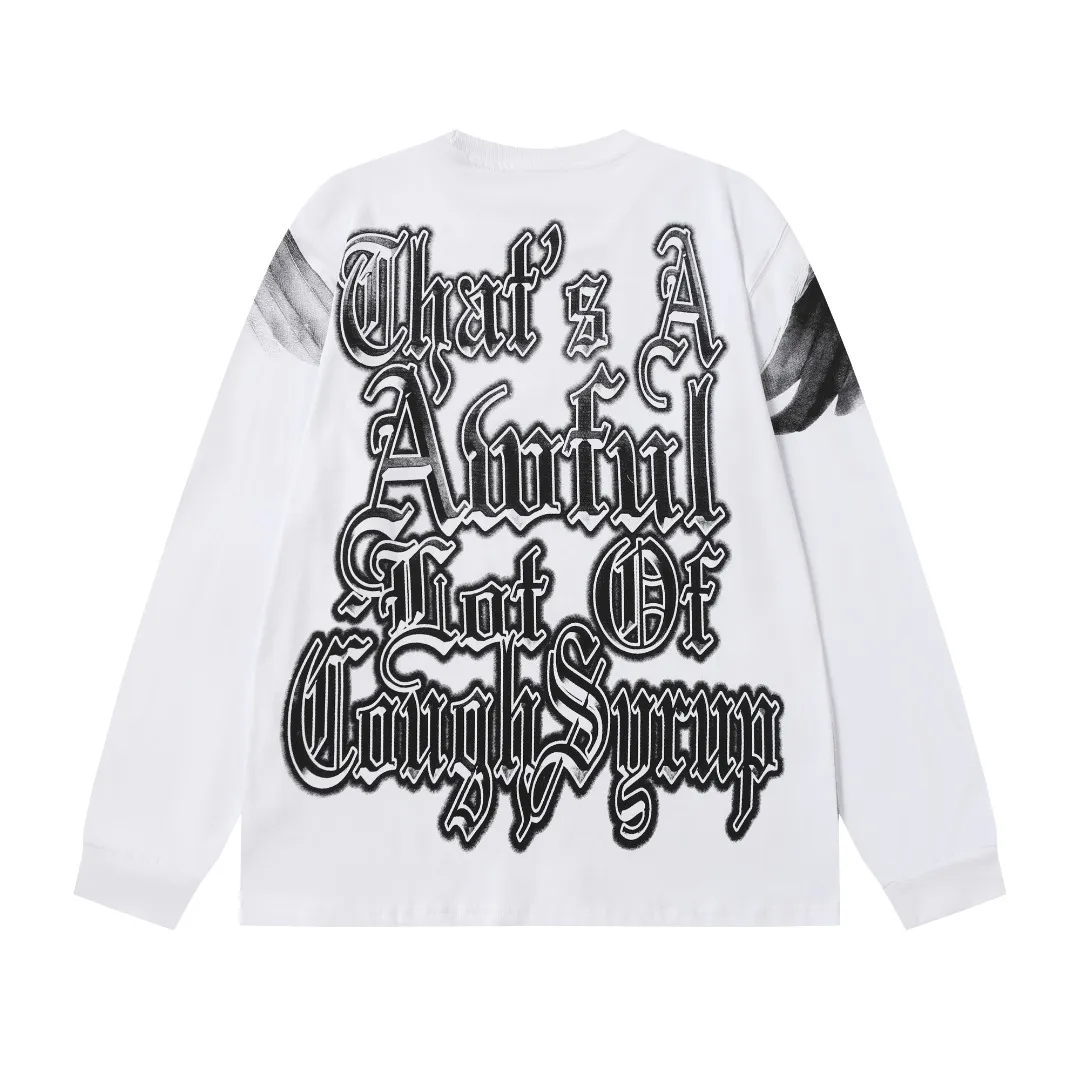 C # Black/White ｜ THAT'S A AWFUL LOT OF COUGH SYRUP In Stock （ T Series） Same Style. （fabric): 100% Sizes（size）：S-M L X L （colour）： Black/White 👉